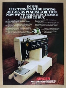 Máquina de coser Singer Diana 560 1977 anuncio impreso vintage - Imagen 1 de 1