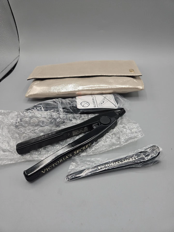 NUEVA Plancha Plancha de Pelo Mini/Viaje Victorias Secret Angel en Bolsa Plateada Foto 1 de 4