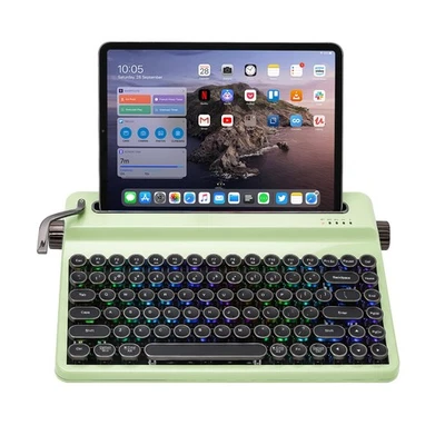QL75 Wireless Typewriter Hot Swap Retro Mechanical Keyboard,Punk Round Keycap... - Image 1 of 4