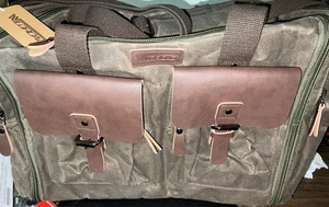 Wildroad Seesack 50L wasserdicht gewachstes Canvas Echtleder unbenutzt - Bild 1 von 14