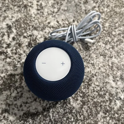 Beautiful Apple A2374 Apple HomePod mini Smart Speaker Blue Tested Working Clean - Image 1 of 4
