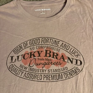 Lucky Brand Herren L T-Shirt Kurzarm 100% Baumwolle Glückssign - Bild 1 von 6