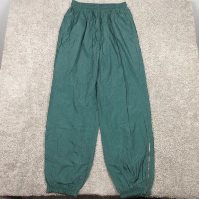 Pantalones Champion Vintage Para Hombres XL Verde Cortavientos Pantalón de Pista Tobillo Cremallera Sueltos Años 90 Foto 1 de 4