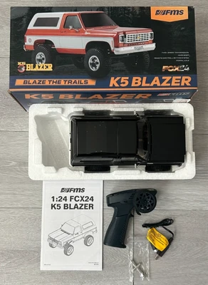 FMS 1:24 FCX24 Chevrolet K5 Blazer RTR Mini RC Rock Crawler Open Box Black Y1 - Image 1 of 4