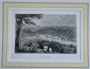 Bad Karlshafen Niedersachsen wunderschöner echter alter  Stahlstich 1844 - Picture 1 of 1