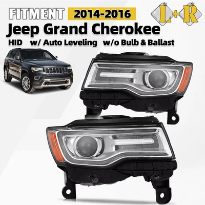 Par de faros proyectores HID izquierda+derecha para Jeep Grand Cherokee 2014 2015 2016 Foto 1 de 4