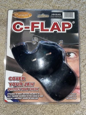 Protección facial Markwort con solapa en C para bateador zurdo OSFA negro nuevo en paquete *leer* Foto 1 de 4
