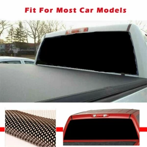 65" x22" Waterproof Sun Shade Pick up Truck Rear Window Decal Black Tint Sticker - Picture 1 of 7