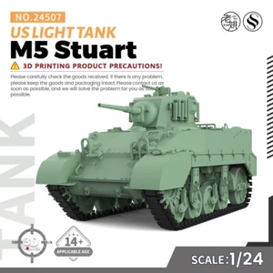 SSMODEL SS24507 1/24 Kit Modelo Militar US M5 Stuart Tanque Ligero - Imagen 1 de 5