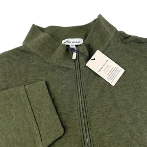 Peter Millar Crown Comfort 2XL Tri Blend Interlock Qtr Zip Pullover Sweater - Picture 1 of 10