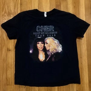 T-Shirt Cher 2019 Tour Here We Go Again Konzert doppelseitig Gr. XL schwarz - Bild 1 von 7
