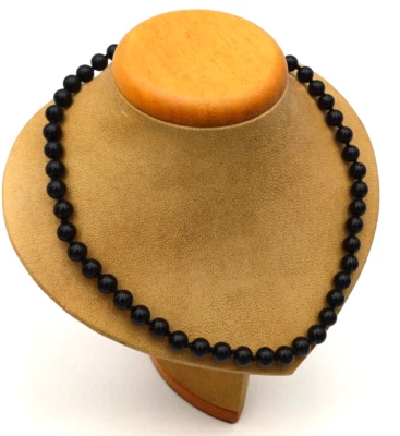 ONICE NERA , GIROCOLLO MINIMAL CON PERLE - Immagine 1 di 4