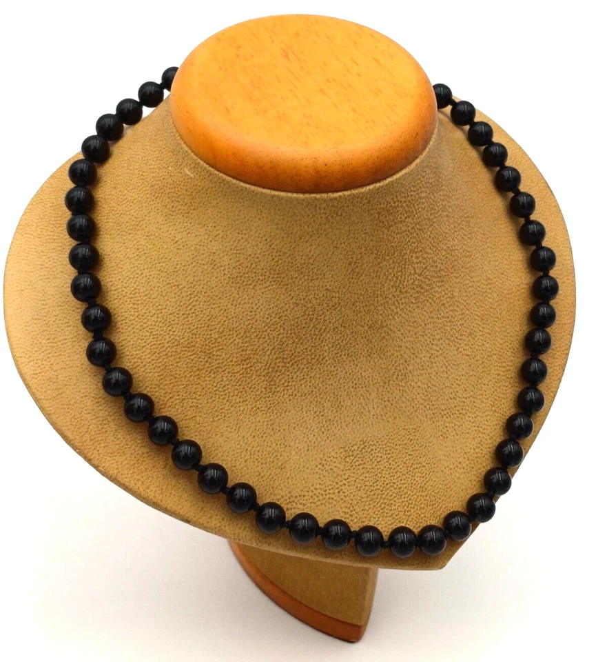 ONICE NERA , GIROCOLLO MINIMAL CON PERLE - Immagine 1 di 4