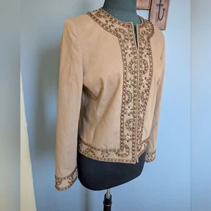 Doncaster hellbraune Jacke mit Perlenverzierung - Bild 1 von 15