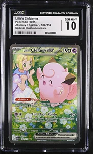 CGC 10 GEM MINT Pokemon Journey Together Lillie's Clefairy ex 184/159 SIR - Picture 1 of 2