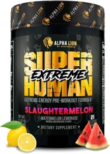 Alpha Lion Superhuman Extreme Pre-Workout Focus Pumps 21 Serving Slaughtermelon - Picture 1 of 3