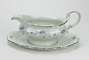 Johann Haviland Blaue Girlande Bavaria Germany Sauciere mit angesetztem Unterteller - Bild 1 von 1