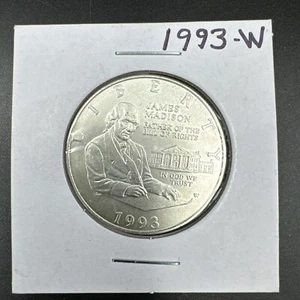 1993-W James Madison Commemorative 90% Silver Half Dollar Coin-102222-0026 - Picture 1 of 4