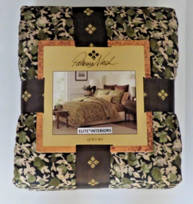 Juego de 3 fundas de edredón y almohada Patricia Nash Olive Grove King Foto 1 de 4