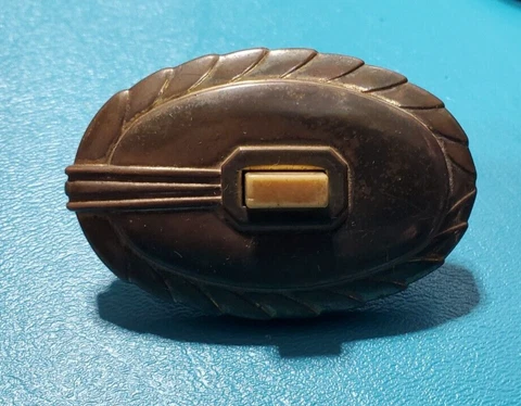 Antique Electric Door Bell Button Servant Call Brass Bakelite  Doorbell Cover