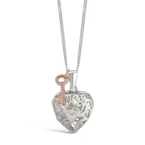 Collar de medallón con llave de oro rosa Lily Blanche - Imagen 1 de 2