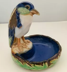 Doulton Lambeth Stoneware Bibelot Kingfisher Dish - Harry Simeone Blue Green HTF - Picture 1 of 22