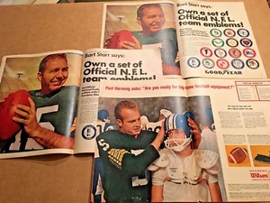 Green Bay PACKER PLAYER ADS FROM  MAGAZINE  STARR AND HORNUNG - Picture 1 of 3