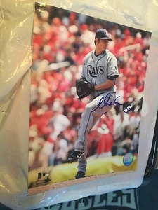 Foto 8x10 firmada por Matt Garza de Tampa Bay Ray con licencia - Imagen 1 de 1