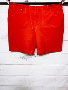 Pantalones cortos para mujer Lauren Ralph Lauren talla 22W naranja bolsillos delanteros planos - Imagen 1 de 7