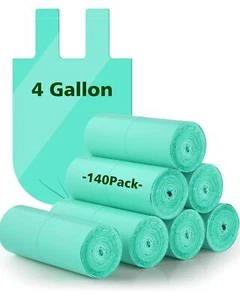 AYOTEE Biodegradable 4 Gallon Compostable Trash Bags 140 Count Unscented 15-2... - Picture 1 of 6