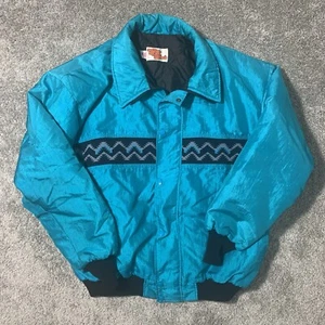 Comfy Casuals Puffy Jacket Vintage 80s 70s Blue Men’s Large - Picture 1 of 14