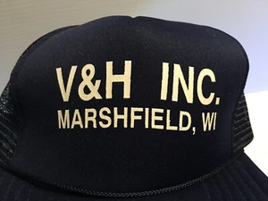 V & H Inc. Marshfield, WI blue hat trucker cap snapback Loving and Associates - Picture 1 of 12