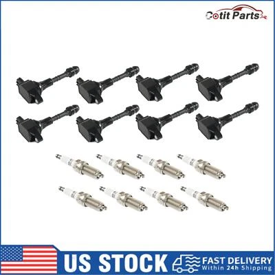 8pcs Ignition Coils+ 8 Iridium Spark Plug for 2008-2012 Nissan Pathfinder UF551 - Imagem 1 de 4