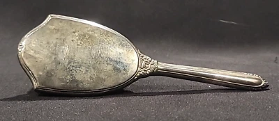 Vintage Child’s Vanity Brush Silver Plate & Celluloid Soft Bristle 6” Floral - Image 1 of 4