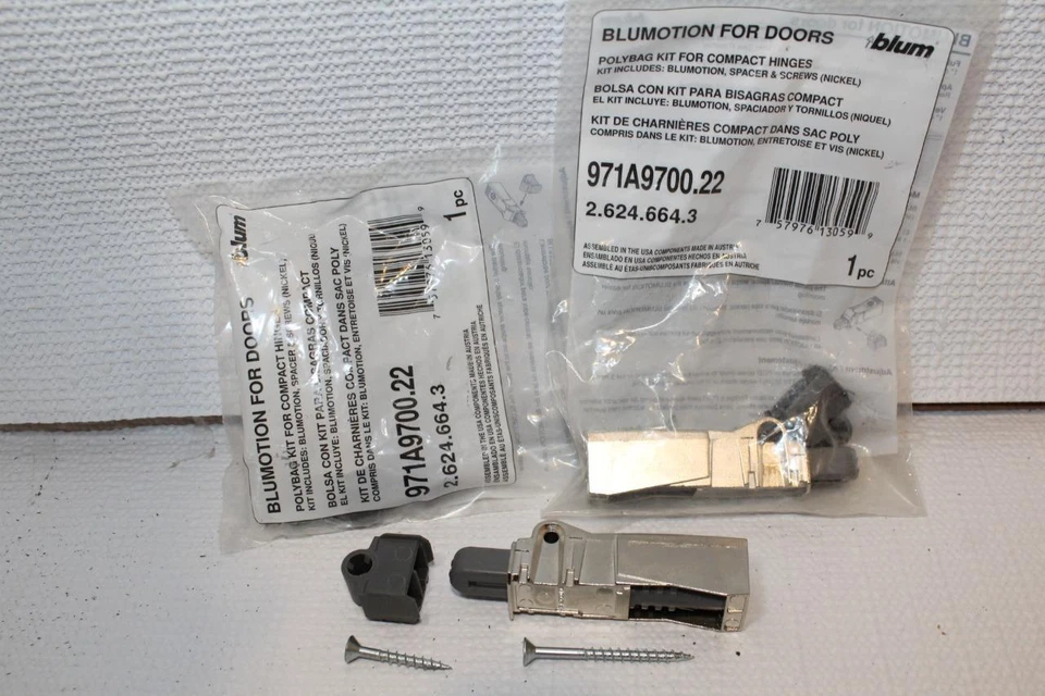 Armario Blum Blumotion cierre suave para puertas, acabado níquel, modelo 971A9700.22 (2) Foto 1 de 1