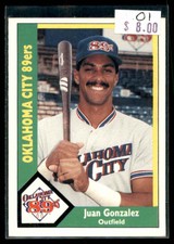 1990 Oklahoma City 89ers CMC Juan Gonzalez #17