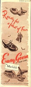 1948 Advert Manfield Easy-Goers Ladies Casual Shoes #2 Vintage Ephemera Print Ad - Picture 1 of 1