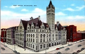 Postal de la oficina de correos de Milwaukee Wisconsin vista elevada de los Estados Unidos 27396 - Imagen 1 de 2