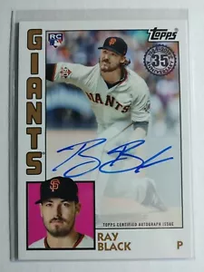 2019 Topps 1984 Autogrammkarte 35th Anniversary San Francisco Giants Ray Black Auto - Bild 1 von 2