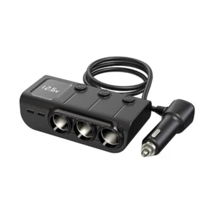 KFZ Auto 3 Steckdose Zigarettenanzünder Verteiler Adapter 3 USB Ladegerät 120W - Zdjęcie 1 z 11