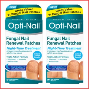 2 Pack FUNGAL NAIL RENEWAL PATCHES Night-Time Treatment 21ct OPTI-NAIL - Picture 1 of 5