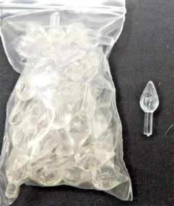 50 Clear Swirl Plastic Bulbs Lights for Ceramic Christmas Tree 3/4" - Picture 1 of 2