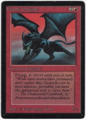 Granite Gargoyle 1993 Limited Edition Beta RESERVED LIST Red Creature MTG LP AZ3 - Image 1 of 2