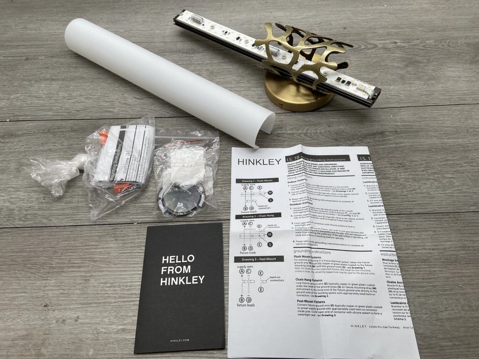 Hinkley Lighting 50871 Lyra 16" Alto Vertical Integrado LED Baño - Latón Foto 1 de 2