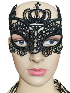 Black Lace Sexy Mask Masquerade Halloween Party Mask - Picture 1 of 2