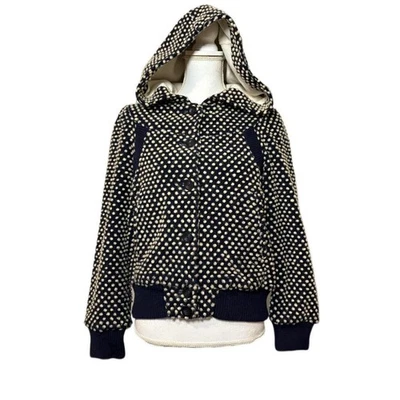 Женская толстовка с капюшоном Tsumori Chisato в горошек, темно-синяя - Изображение 1 из 4