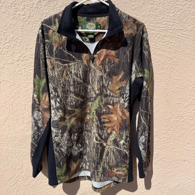 Cabela’s Mens M Outdoor Gear Camo Fleece 1/4 Zip - Image 1 of 4