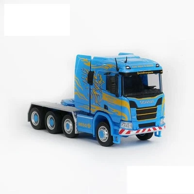 New Masdi 1:64 Blue SCANIA R650 Civil Trailer Head Model Diecast Metal Car Stock - Image 1 of 4