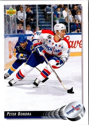 1992 Upper Deck Peter Bondra #115 Washington Capitals Hockey Card - Image 1 of 2