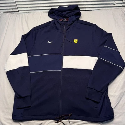 Scuderia Ferrari куртка мужская XXL темно-синий Puma F1 гонки толстовка с капюшоном - Изображение 1 из 4